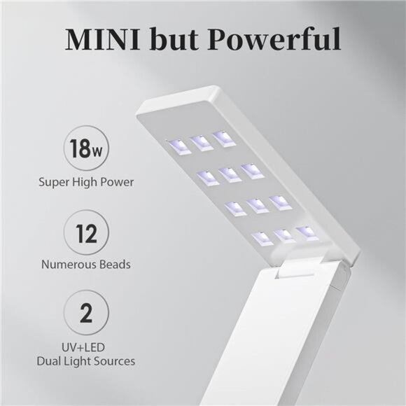 UV Nail Lamp LED 18W Fast Curing Gel Polish Manicure Dual Timer Type C - Picture 4 of 8